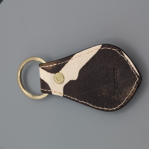 Dooney and Bourke| NWOT Vintage Brown and Cream Cow Design Key Fob Keychain - Picture 5 of 12